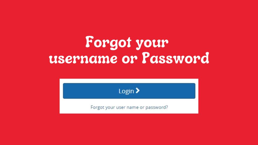 forgot user name or password